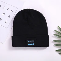 

cheap wholesale factory supply bluetooth 4.2 wireless music beanie winter knitted smart warm hat earphone with mic