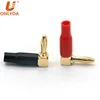 brass gold plated 4mm Elbow Banana Plug / Socket Banana Connectors L Type Speaker Jack connector termina right angle 90 degree