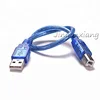 Blue transparent USB 2.0 Printer cable Type A Male to B Male Wire Power & Data Cable for Printer/ Scanner 30cm