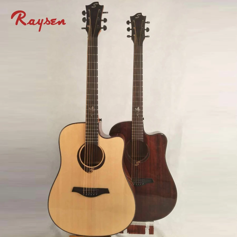 

guitar factory wholesale affordable solid wood handmade guitars glossy, Natural