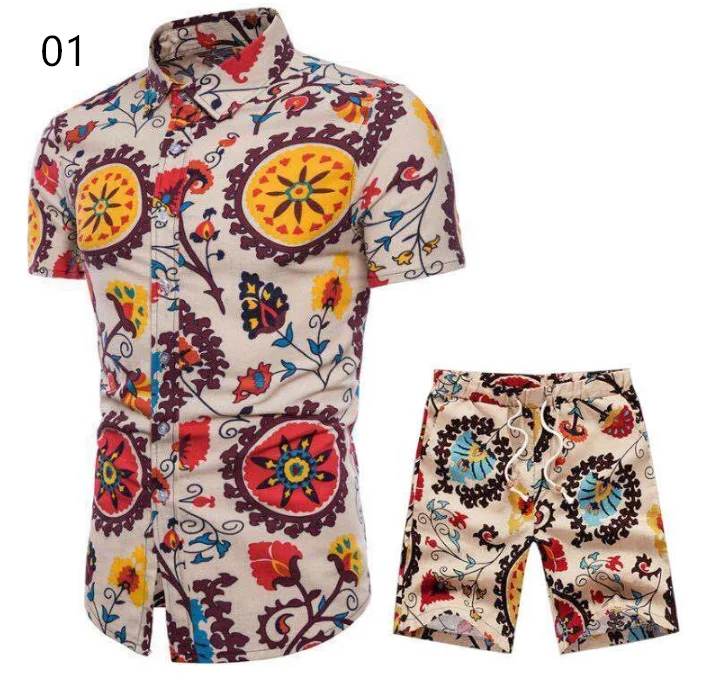 

c10046a summer african clothes short sleeve shirts and shorts for men