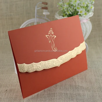 Simple Design Factory Direct Sale Cheap Hindu Wedding Cards