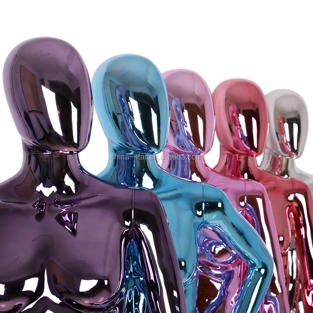 
Full body Female chrome mannequin with mirror 