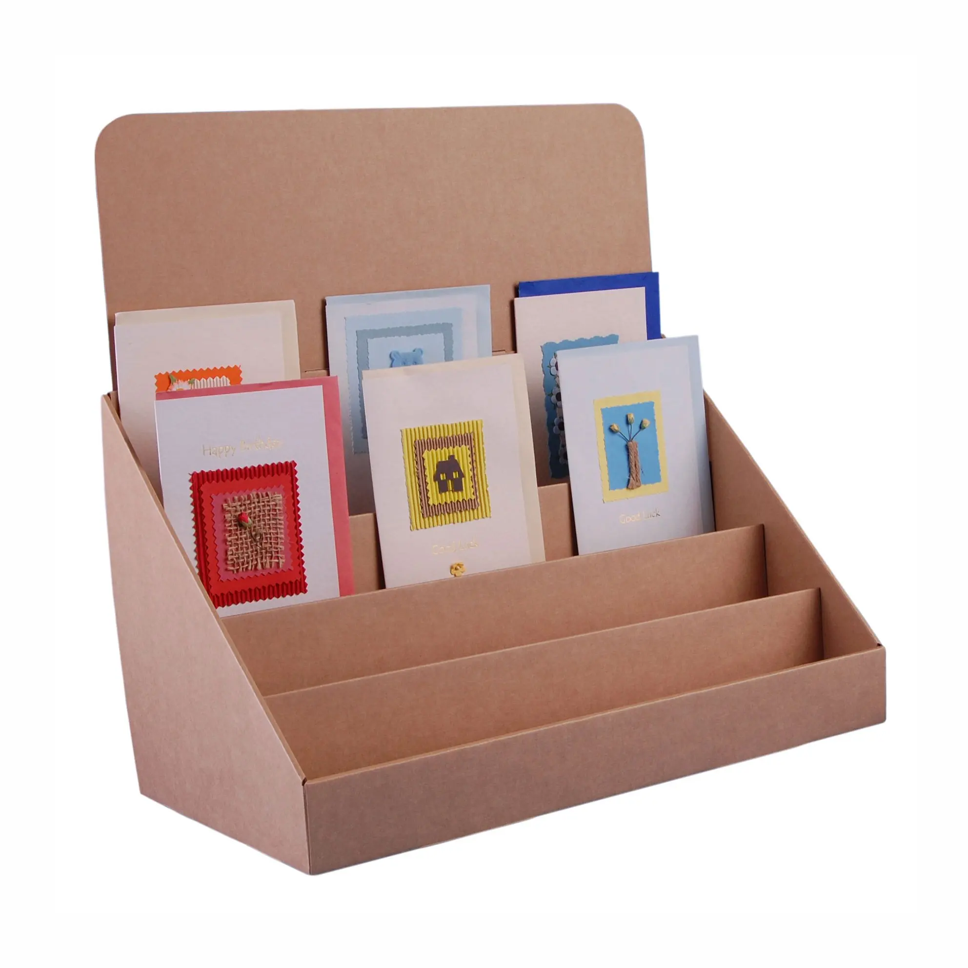 Custom Cardboard Greeting Card Display Stand - Buy Cardoard Display ...