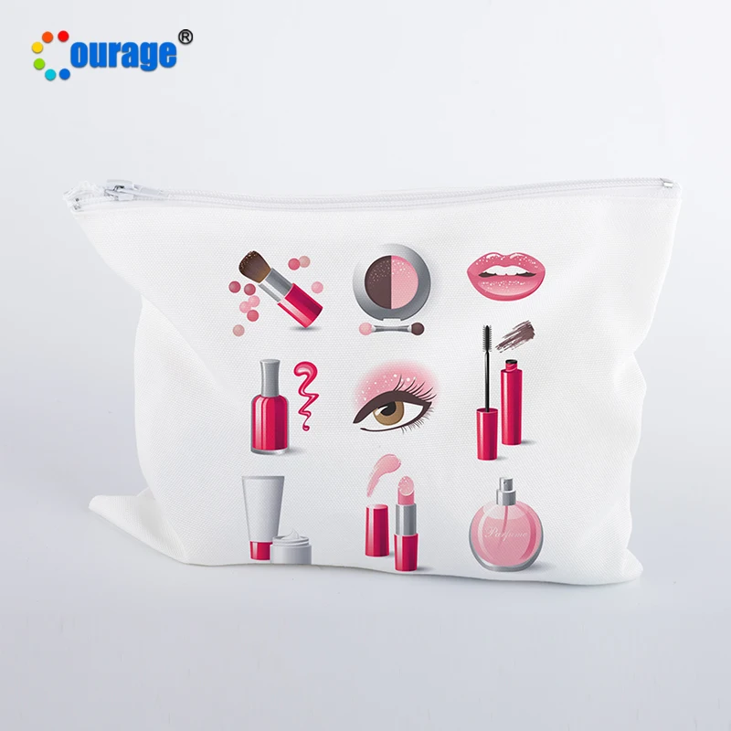 

Hot Selling Sublimation Cosmetic Pouches Makeup Bag Custom, White