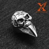 316l Stainless Steel Mens Boys Silver Huge Large Skull Ring Terminator Index Finger Ring