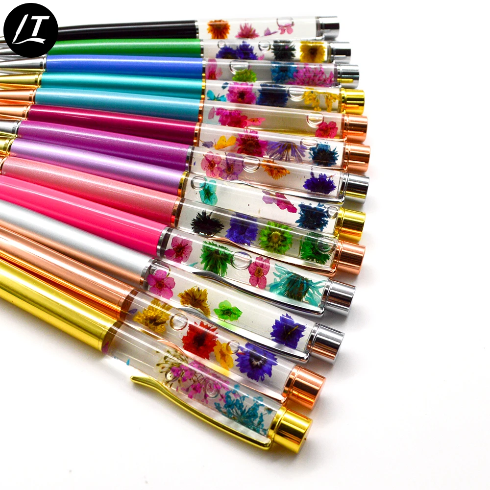 Liquid Floating Ballpoint Penflower Floaty Pens For Promotion Gift