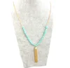 top selling products 2016 handmade small turquoise gold tassel necklace lucky buddha