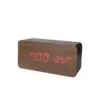 Home Decoration Digital Wood LED Clock With Temperature