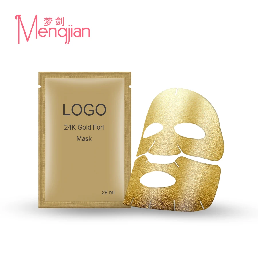 

Hot sale 500pcs OEM logo private label 24k gold foil mask, N/a