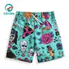 low MOQ for guys long colorful unique mens swim trunks