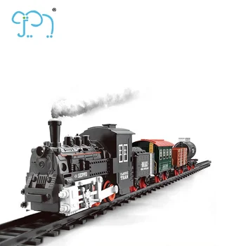 toy train with smoke