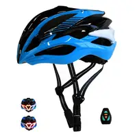 

LED turn signal electrical cycling bicycle helmet with lights