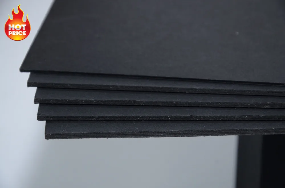 thick black cardboard, One&Two side Black paper laminated with grey board