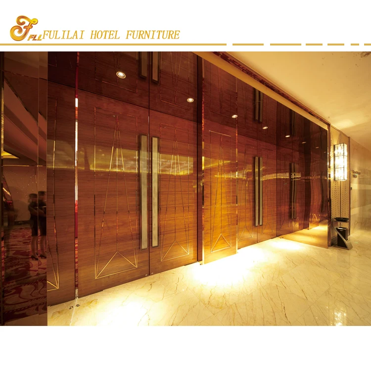 
Latest Customized Hotel Fixed Furniture Decorative 3D Wood Wall Panel 