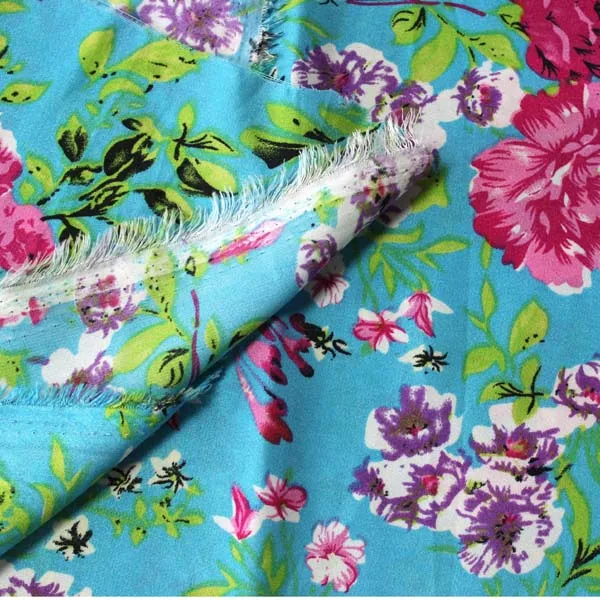 Printed Wool Peach Fabric / Polyester Wool Fabric For Women's Dress ...