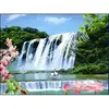 Hot sale 3d wall scenery 3d home decoration waterfall 3d hologram pictures (OL-010)