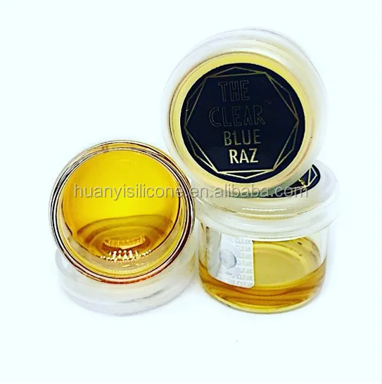 
custom small 6ML transparent tempered glass container unbreakable jar bho wax oil concentrate glass jar for wax bho cosm 
