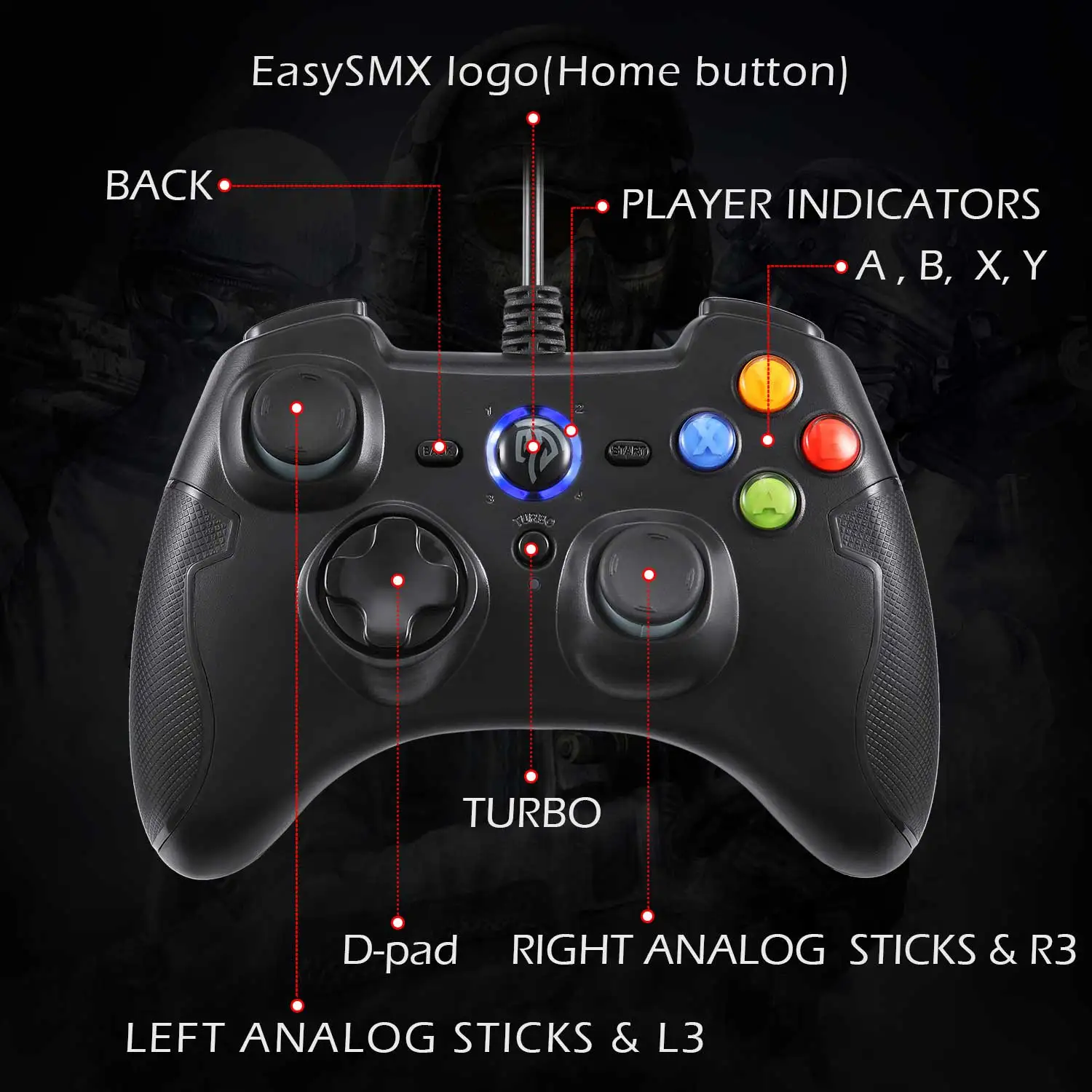 Easysmx Wholesale Ps3 Joystick Waterproof Usb Plug Game Controller For 