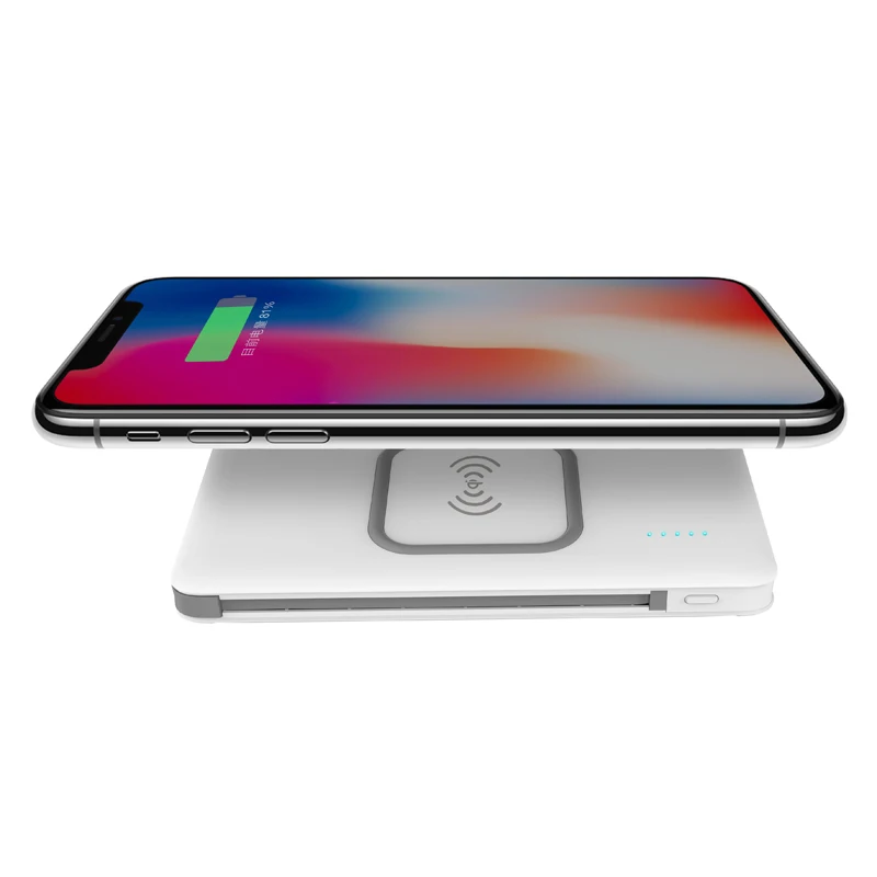 2018 Portable Power Bank 5 Outputs Ultra Slim 8000mah 10000mah Wireless