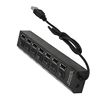L-CUBIC Premium Quality Multi-functional 7 Port USB 2.0 Hub with switches control for printer router Computer USB etc