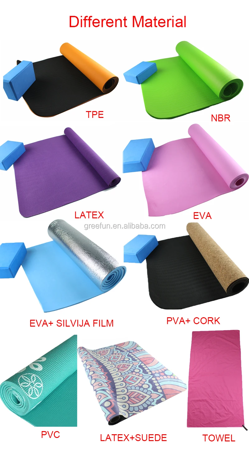 Hot Sale Bulk Fitness Mat Yoga Mats Custom Print Logo Nbr Non Slip Eco
