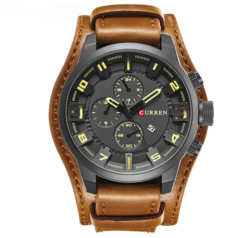 CURREN 8225 Men High Quality Japan Quartz Movement Hand Watch Waterproof Alloy Analog Men's Wrist Watches