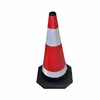 Fluorescent PVC Safety Road Cone, Traffic Cone,European Standard Black Base Reflective PVC Traffic Cone