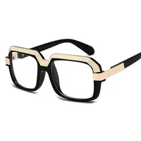 

Custom Logo Spectacle Clear Lens Stylish Eyeglasses Big Optical Frame Brand