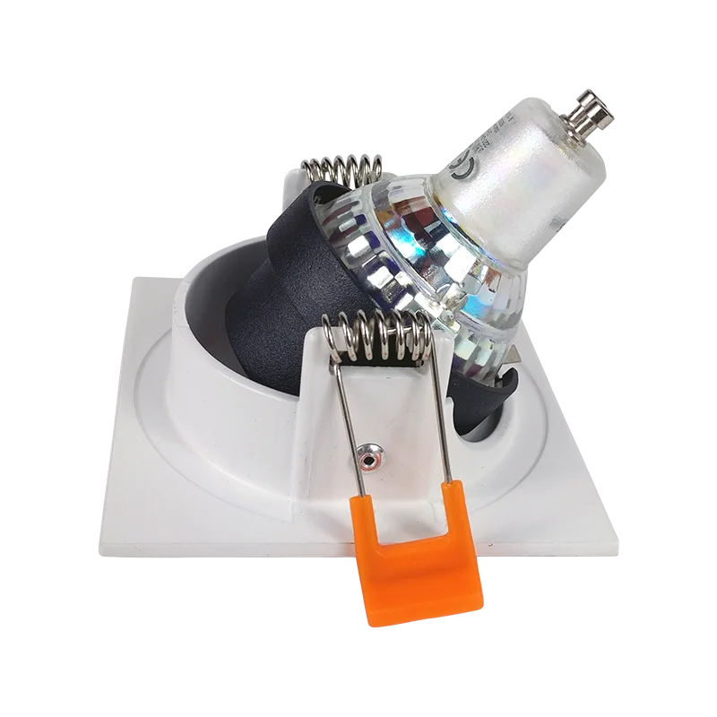 Aluminum Square Mr16 Gu10 Spot Light Holder And Gu 10 Socket Square
