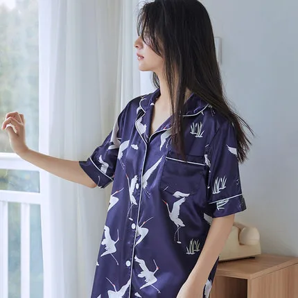 

ladies night gown silk like sexy shirt dress maternity robe for girls sleep wear women pajama