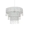 special design silver metal 3 tier acrylic beads hanging or pendant lamp shade