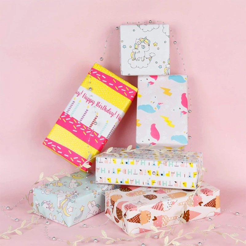 
Wholesale Printed Holiday Birthday Gift Wrapping Paper 