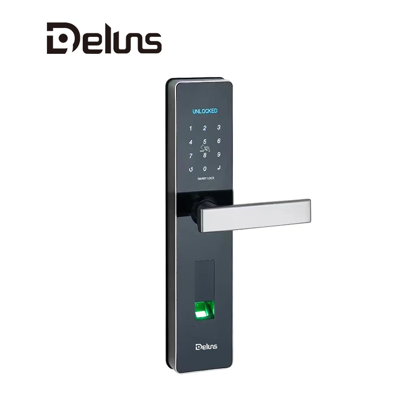 
Deluns remote control APP rfid card code smart fingerprint lock hotel office apartment 