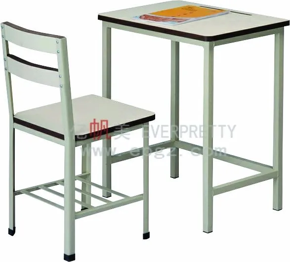 Contemporary School Furniture Single Student Study Desk And Chair