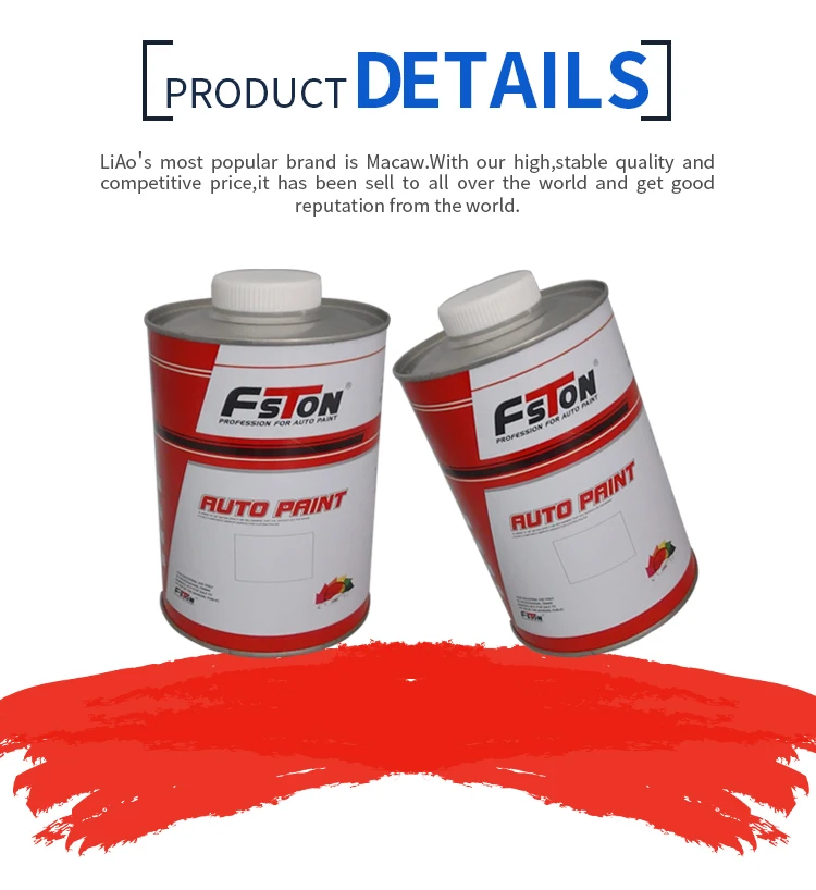 Fl6500 Auto Mirror Car Paint Clear Coat For Car Repair With Excellent