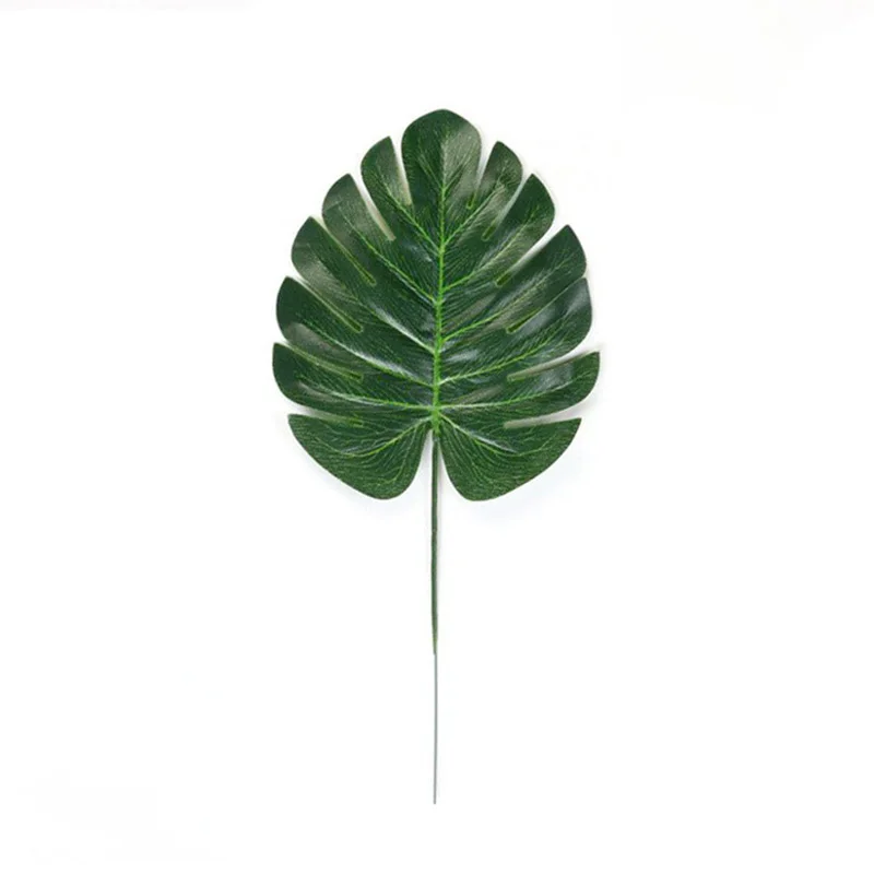 

ZERO Wholesale Artificial Tropical Leaves Green Turtle Plam Leaf Artificial Leaves for Decoration