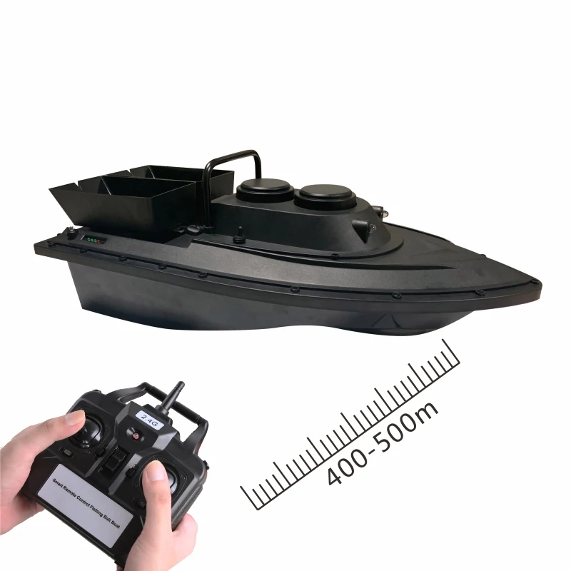 

The best river lake fishing dual motors plastic hull fish bait boat for delivery, Black