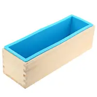 

Wholesale Rectangle Silicone Soap Mold with Wood Box