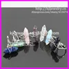 in stock! Adjustable Mix Gems Stone copper wrap Rings,point Reiki Chakra Jewelry Unisex Hexagon rings with Silver Plated