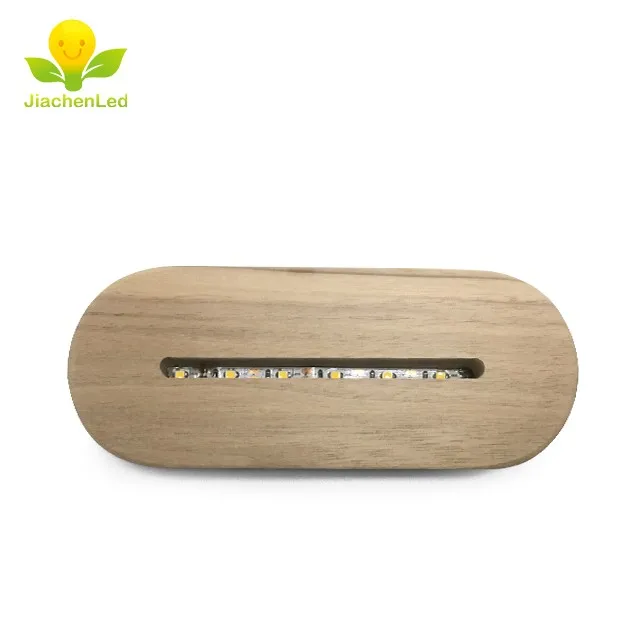 Wholesale Acrylic Led Light Base,Wooden Walnut Led Light Bases For Lamp