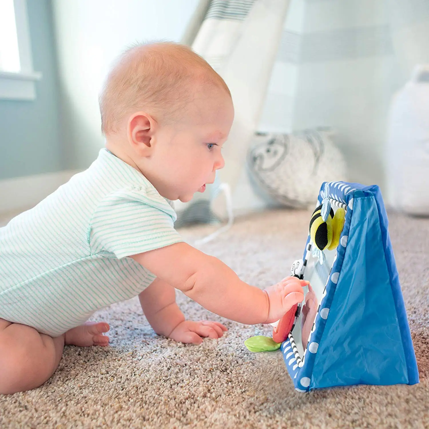 Amazon Developmental Baby Toy Tummy Time Play Toys Floor Mirror