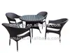 Germany style outdoor furniture rattan dinning sets ps wood table