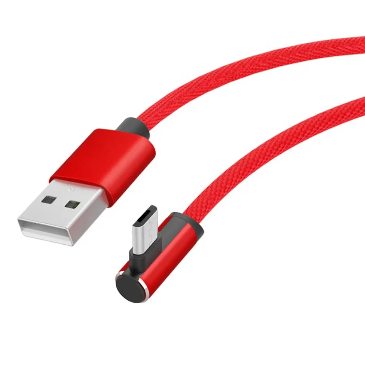 90 Degree Right Angle Micro USB cable Android Charger Cable for Samsung - ANKUX.COM