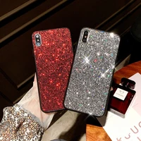 

Free Shipping OTAO Bling Bling Glitter Phone Case For iphone X 8 7 6 6s Plus XS MAX XR Full Cover Case Coque