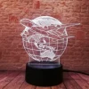 3D Creative Fashion Lamp Visual Earth Plan Aircraft Globe Earth Light Effect 7 Colors Changes Child Kids Table Desk Night Light