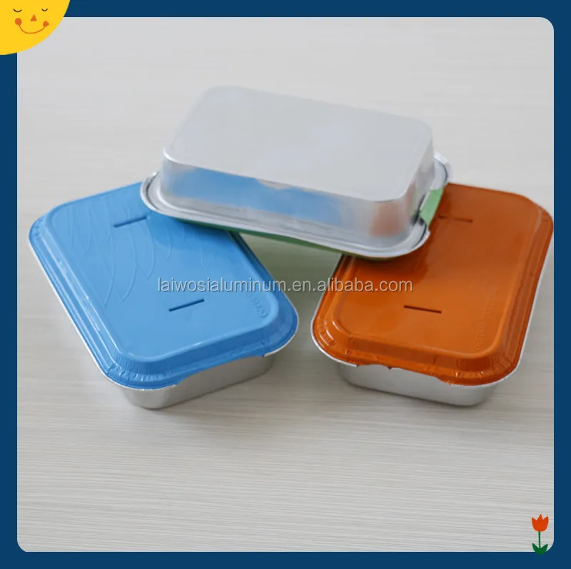 food packing container with colorful lids