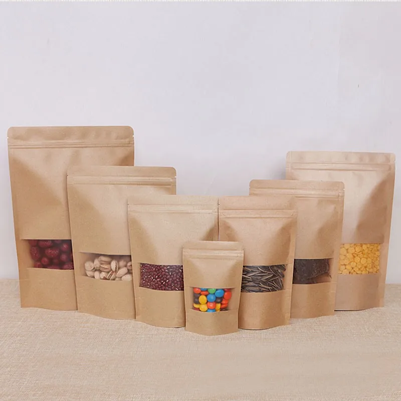 Kraft Paper Doy Pack Bag Ecofriendly Brown Kraft Paper Bags Doy Pack