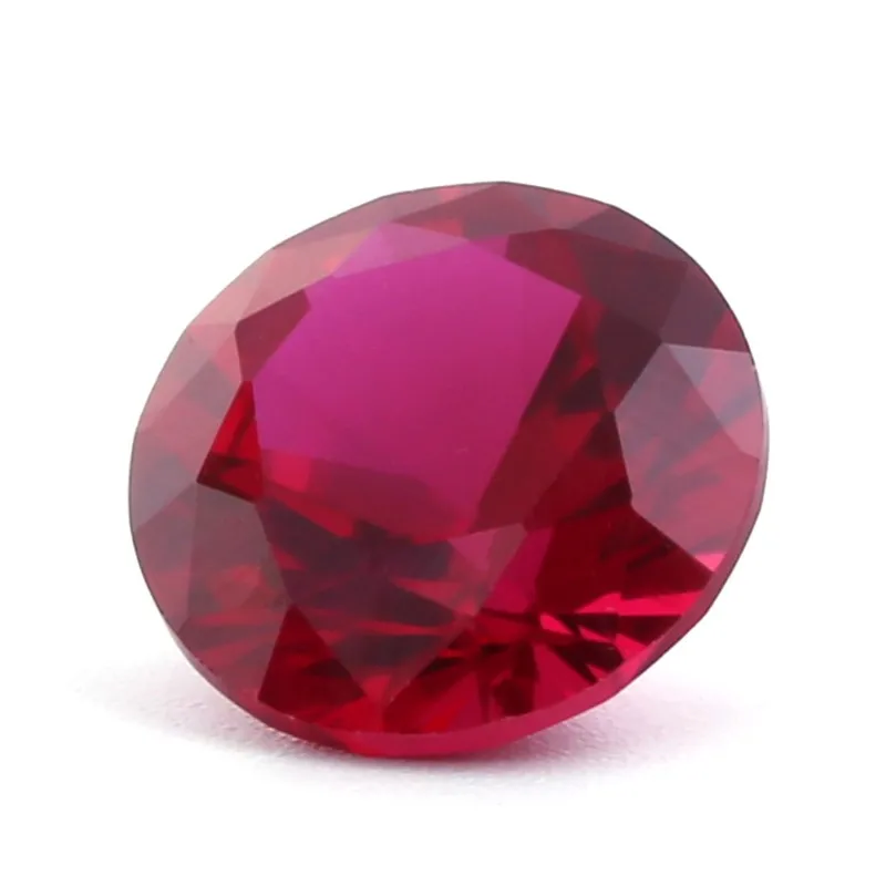 

Thriving Gems wholesale loose gemstone round cut ruby stone synthetic corundum stone
