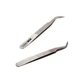 1Pcs New Nail Art Stainless Steel Straight Curved Tweezers Craft Picking Tool Eyelashes Extension Tweezers DIY